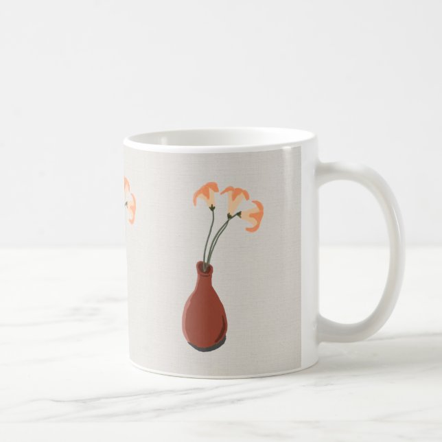 Taglilien in einer Red Vase-Tasse Kaffeetasse (Rechts)