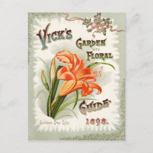 Taglilien-Samenpaket Vintage-Postkarte Postkarte
