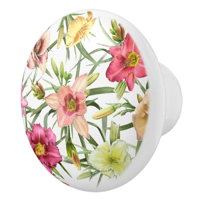 Taglilien überall keramikknauf (Rechts)