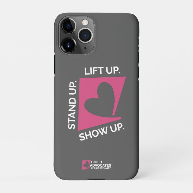 Tagline Dunkelgrau Handy Fall iPhone Hülle (Rückseite)