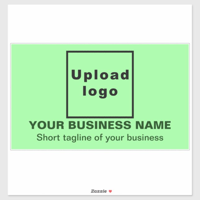 Tagline Light Green Large Rectangle Vinyl Aufkleber (Blatt)