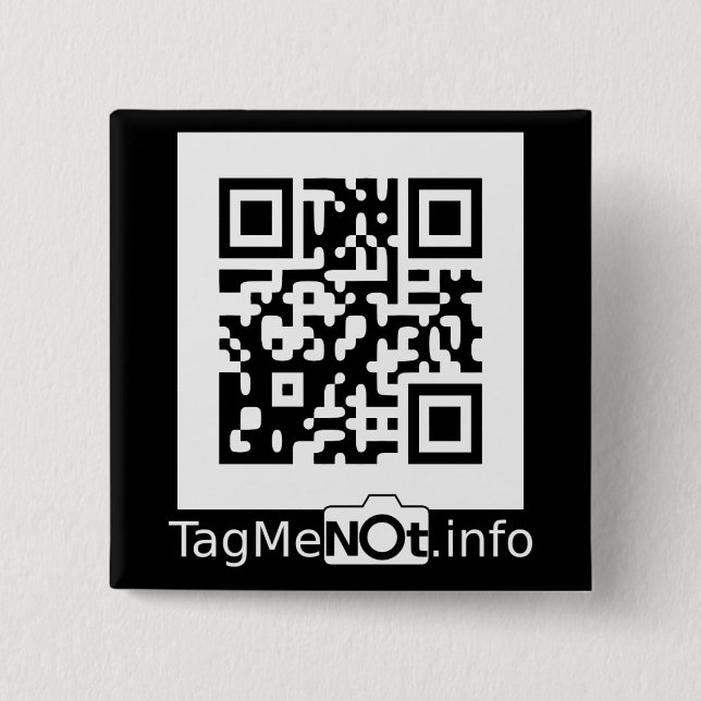 TagMeNot Knopf Button (Vorderseite)