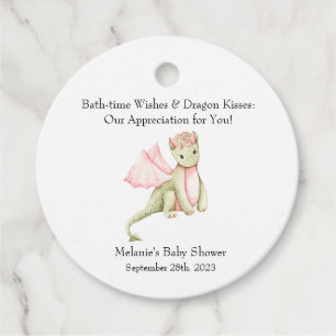 Tags der Bath-Time-Wünsche und Dragon-Kisses Geschenkanhänger