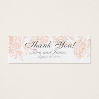 Tags der Gastgeschenk Hochzeit Coral White Vintag 