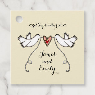 Tags der Gastgeschenk Hochzeit der personalisierte Geschenkanhänger