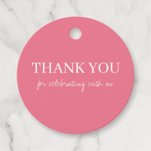 Tags der Gastgeschenk Hochzeit der rosa Wildblume Geschenkanhänger