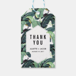 Tags der Gastgeschenk Hochzeit der tropischen Pfla Geschenkanhänger