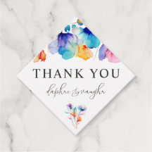 Tags der Gastgeschenk Hochzeit "Whimsical Bright W