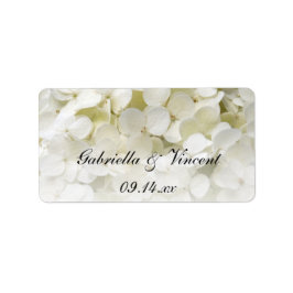 Tags der Gastgeschenk Hochzeit White Hydrangea Flo Adressaufkleber