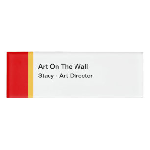 Tags der Hauptfarben der Galerie Namenschild