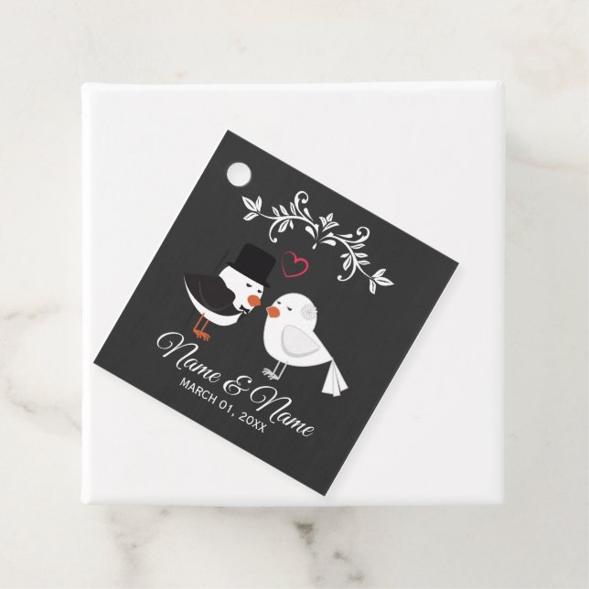 Tags der personalisierten Gastgeschenk Hochzeit Geschenkanhänger (Beispiel)