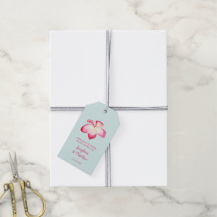 Tags der tropischen Gastgeschenk Hochzeit Plumeria Geschenkanhänger