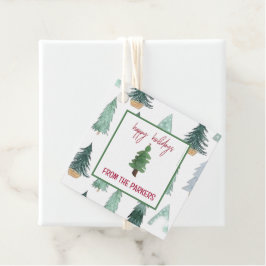 Tags der Vorliebe für Wasserfarben Square Geschenkanhänger