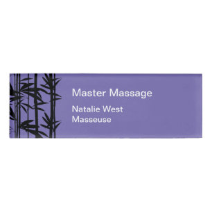 Tags des Massagetherapeuten Namenschild