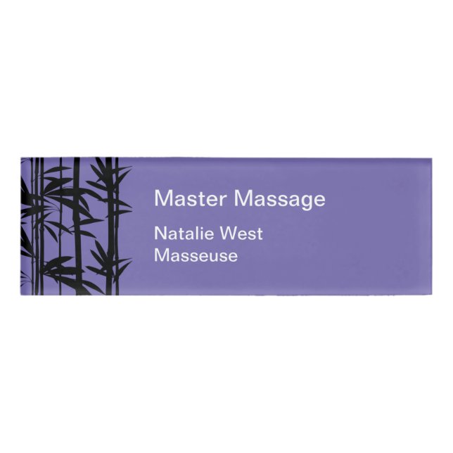 Tags des Massagetherapeuten Namenschild (Vorderseite)