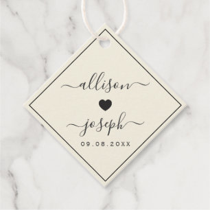 Tags für Hochzeiten oder Duschgeschenke für modern Geschenkanhänger