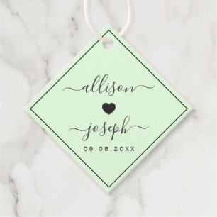 Tags für Hochzeiten oder Duschgeschenke für modern Geschenkanhänger