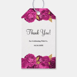 Tags für Hochzeitsgeschenke in Rosa und Gold Geschenkanhänger