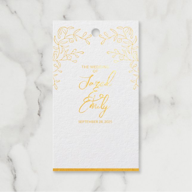 Tags für Hochzeitspaare Geschenkanhänger (Vorderseite)