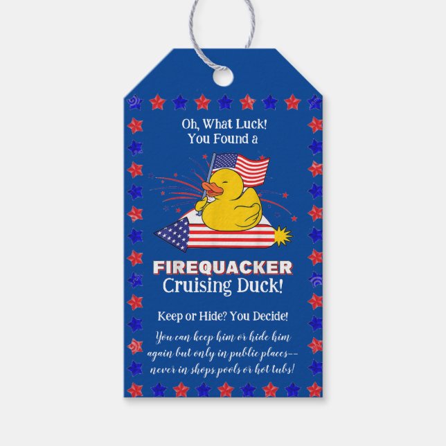 Tags für Kreuzfahrten mit Enten Geschenkanhänger (Vorderseite)