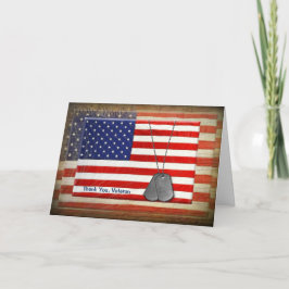 Tags für Militärhunde unter amerikanischer Flagge Karte