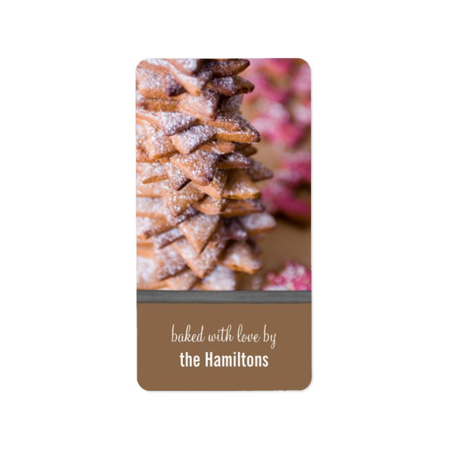 Tags für Weihnachtsgebäck Adressaufkleber (Vorne)