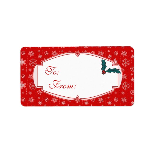 Tags für Weihnachtsgeschenke / Mailing-Labels Adressaufkleber (Vorne)