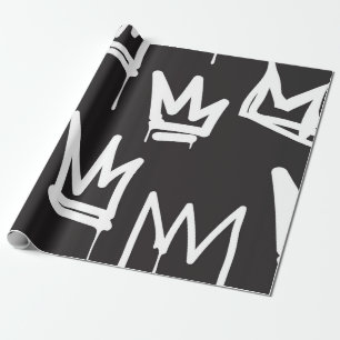 tags seamless pattern. Fashion black and white gra Geschenkpapier