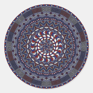 Tagsaufkleber zum Thema "Verbundene Unabhängigkeit Runder Aufkleber