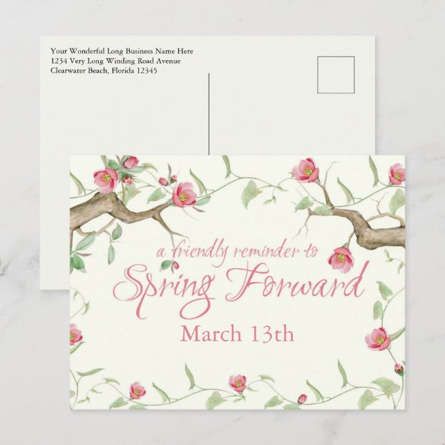 Tagsparen Zeit Erinnerung Postkarte (Vorne/Hinten)