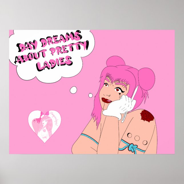 Tagträume von hübschen Damen Poster (Vorne)