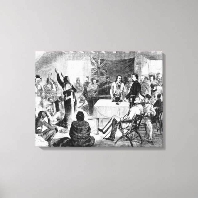 Tagung des Bull Council, 1877 Leinwanddruck (Vorderseite)