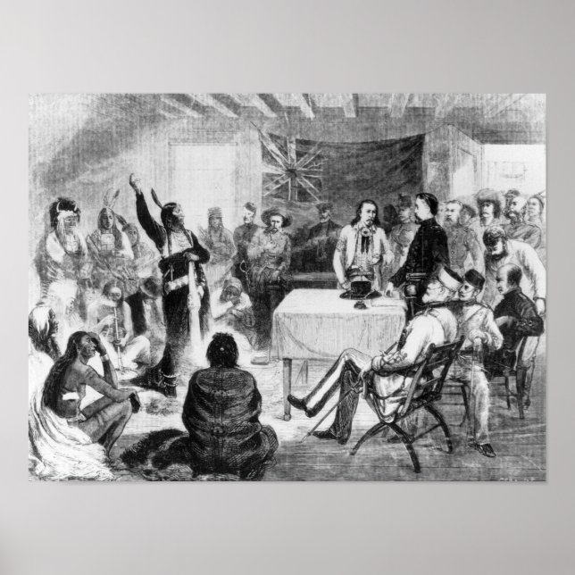 Tagung des Bull Council, 1877 Poster (Vorne)