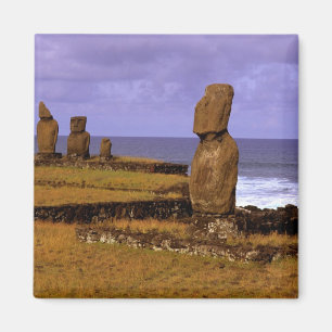 Tahai Platform Moai Statue Abstrakt Ostern Magnet