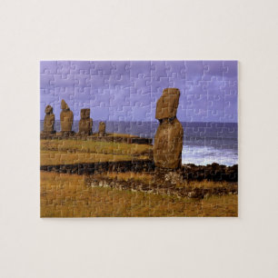 Tahai Platform Moai Statue Abstrakt Ostern Puzzle