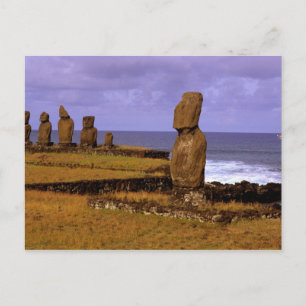 Tahai-Plattform Moai-Statue Abstracts Ostern Postkarte