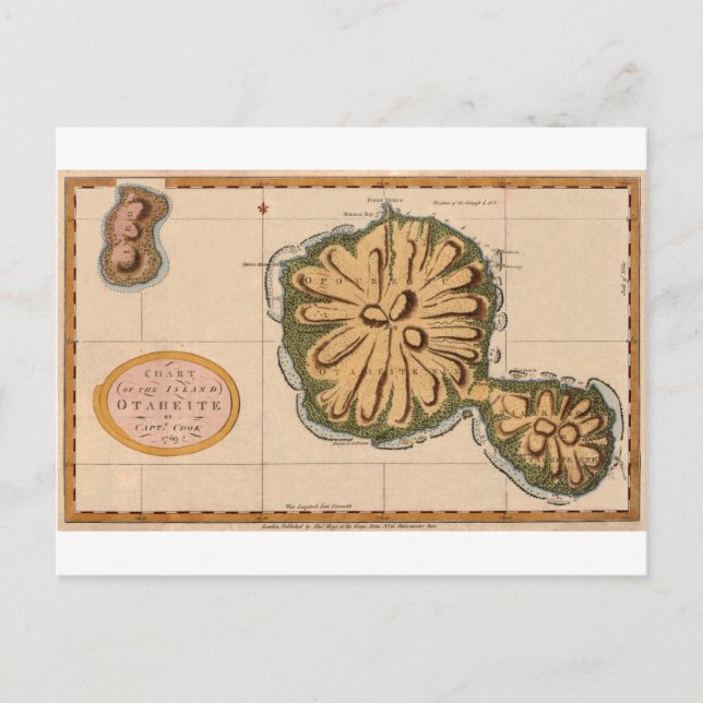 Tahiti 1769 postkarte (Vorderseite)