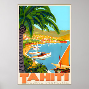 Tahiti Französisch-Polynesien Windward-Gruppe Gese Poster
