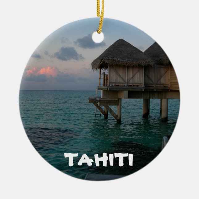 Tahiti Lagoon Festive Circle Ornament (Vorne)
