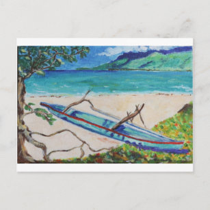 Tahiti Outriggger Postkarte