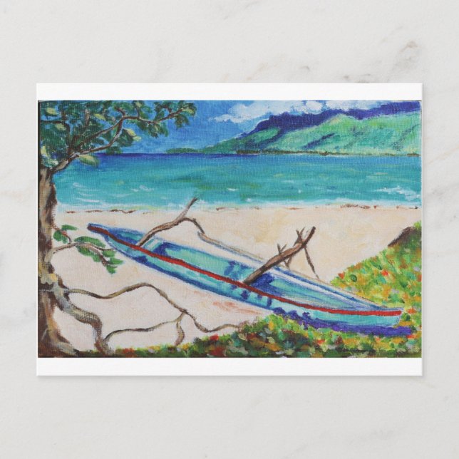 Tahiti Outriggger Postkarte (Vorderseite)