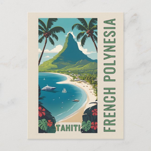 Tahiti Postkarte (Vorderseite)