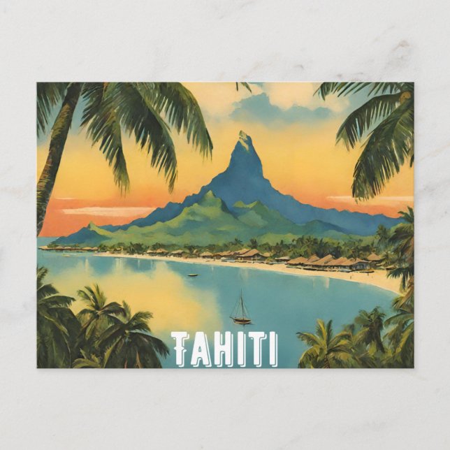 Tahiti Postkarte (Vorderseite)