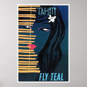 Tahiti Reiseplakat Französisch-Polynesien Kunst Ta Poster