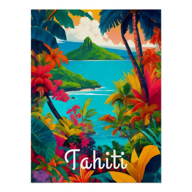 Tahiti-Reiseplakat Poster (Vorderseite)