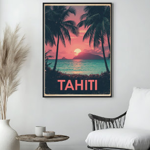 Tahiti Ruhe – Vintage Süd-Pazifik Reise Poster