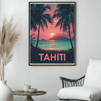 Tahiti Ruhe – Vintage Süd-Pazifik Reise Poster