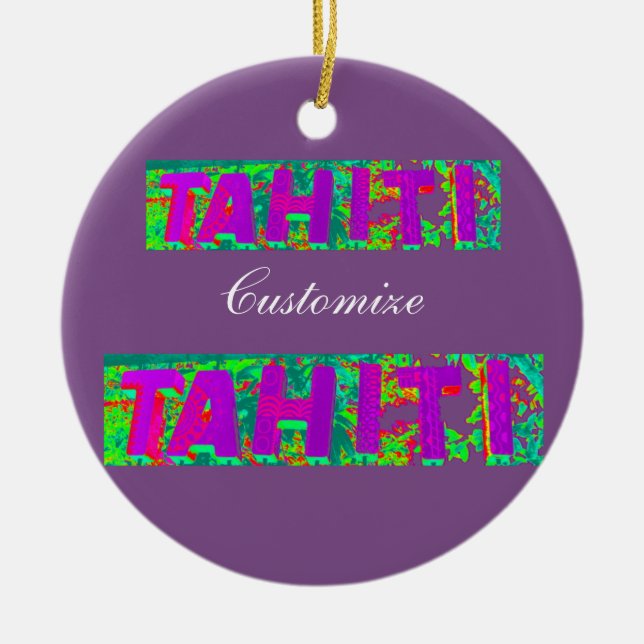 Tahiti Sign Thunder_Cove Keramik Ornament (Vorne)