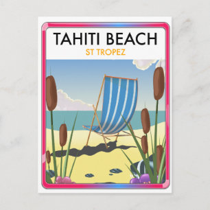 Tahiti Strand St Tropez Feiertagspostkarte