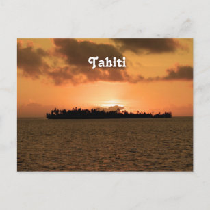Tahiti Sunset Postkarte
